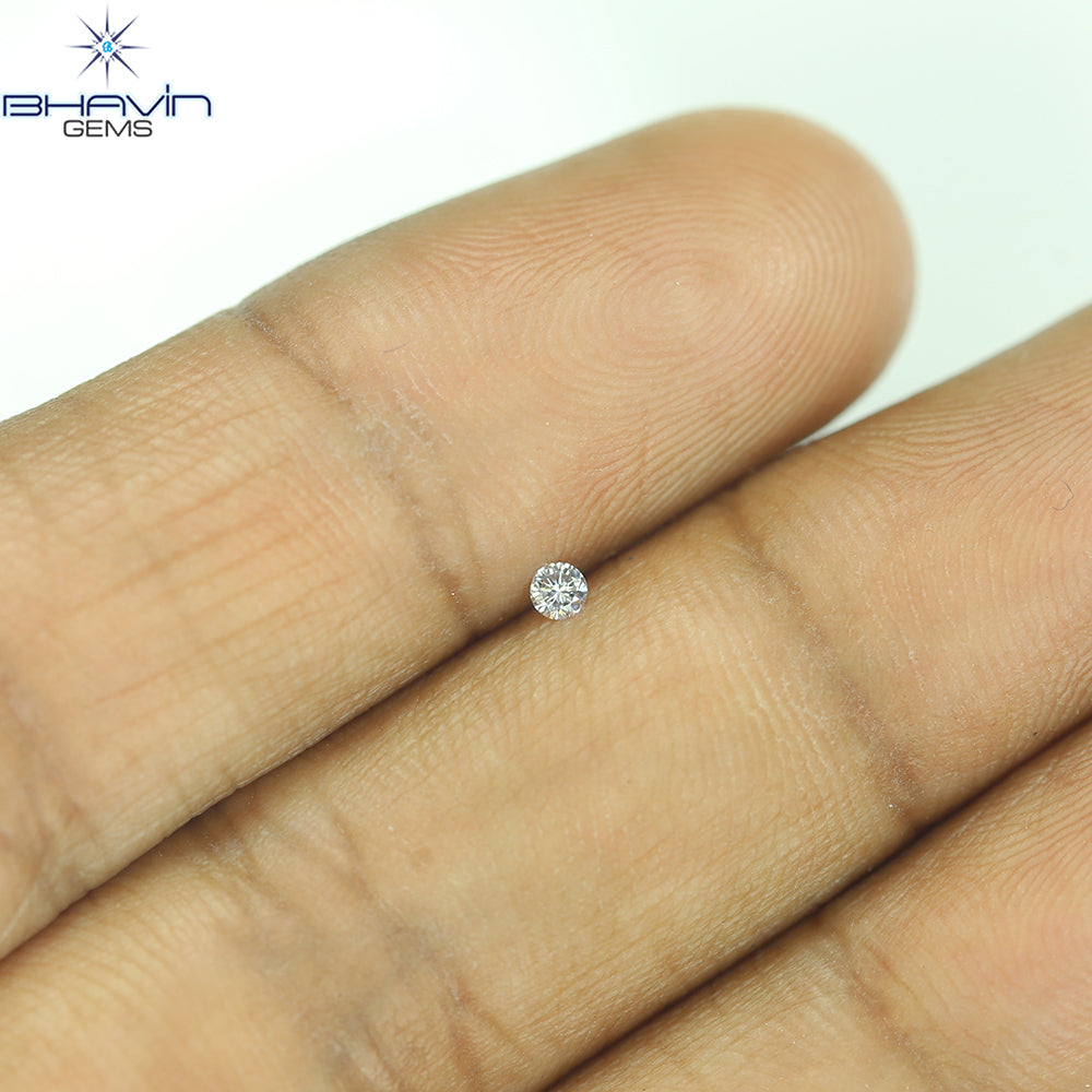0.03 CT Round Cut Natural Diamond Grey Blue Color SI1 Clarity