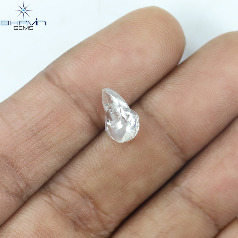 2.24 CT Rough Shape Natural Loose Diamond White (M) Color VS2 Clarity (9.54 MM)