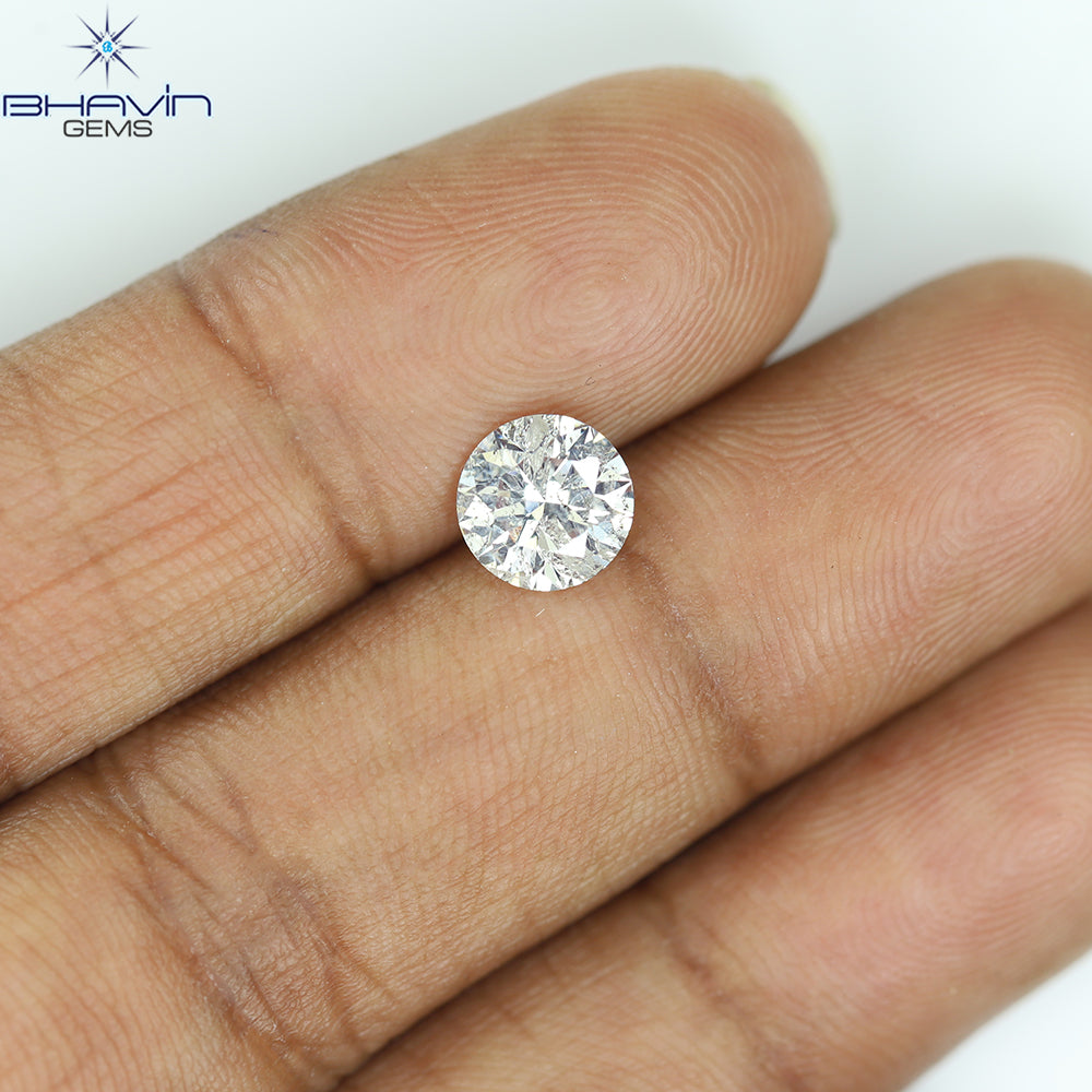 1.12 CT Round Shape Natural Diamond White Color I1 Clarity (6.63 MM)