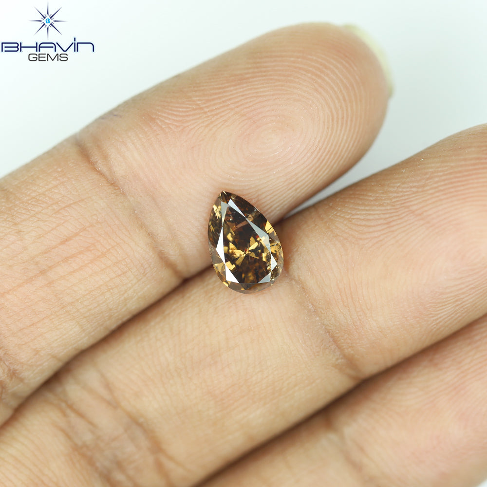 1.04 CT Pear Shape Brown Diamond I1 Clarity (8.62 MM)