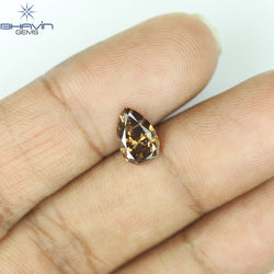 0.12 CT ペアシェイプ ナチュラル ダイヤモンド ピンク色 SI2 クラリティ (3.99 MM)