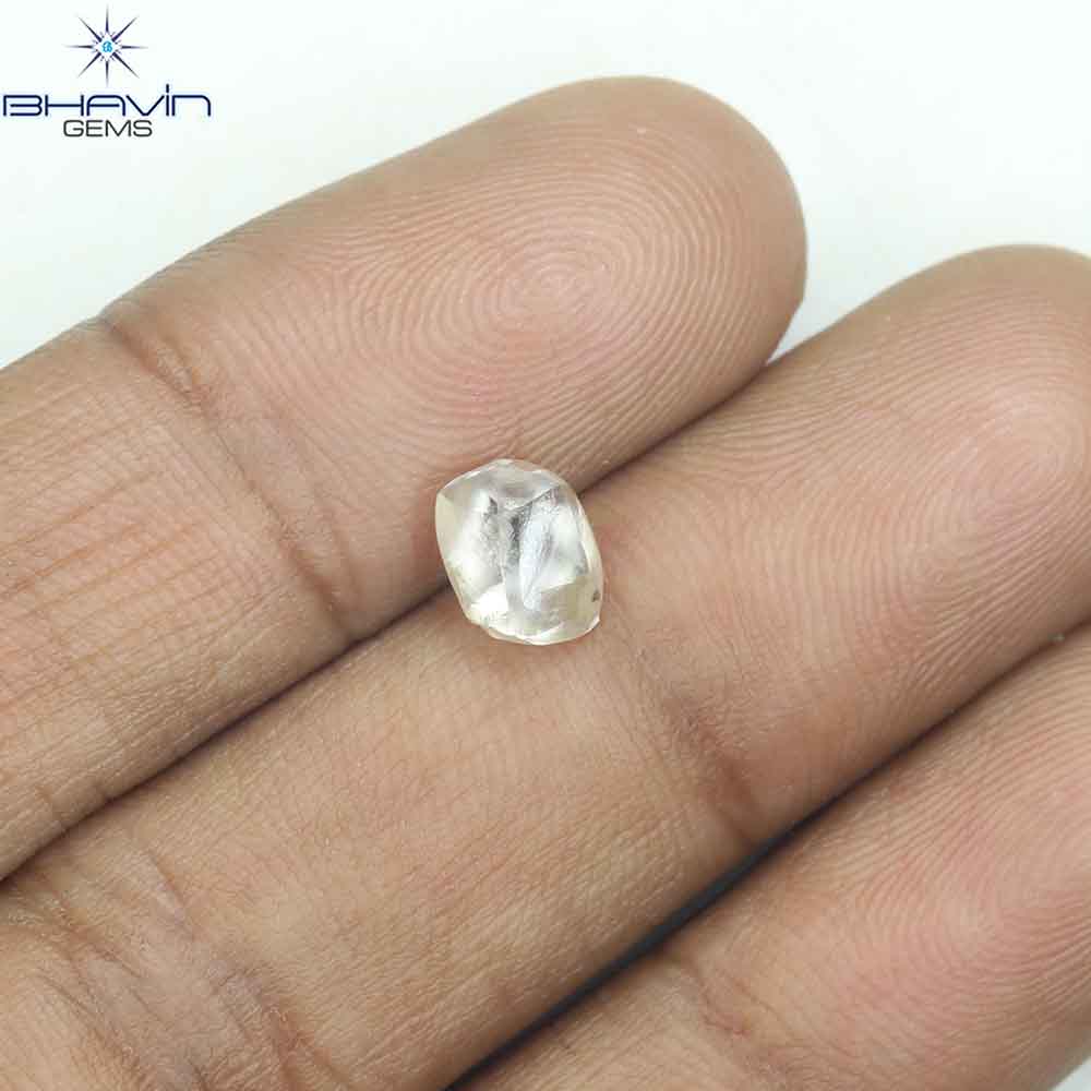 1.45 CT Rough Shape Natural Diamond Brown Color VS2 Clarity (7.00 MM)