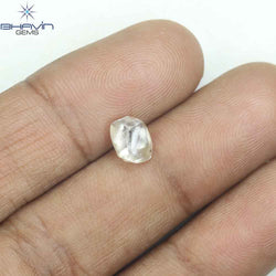 1.45 CT Rough Shape Natural Diamond Brown Color VS2 Clarity (7.00 MM)