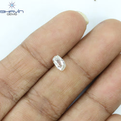0.55 CT Rough Shape Natural Diamond White Color VS1 Clarity (5.66 MM)