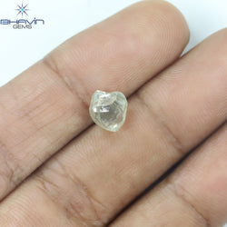 2.29 CT Rough Shape Natural Loose Diamond White (M) Color SI1 Clarity (6.70 MM)