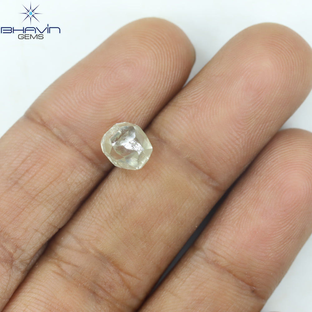 2.23 CT Rough Shape Natural Loose Diamond White (M) Color VS2 Clarity (6.40 MM)