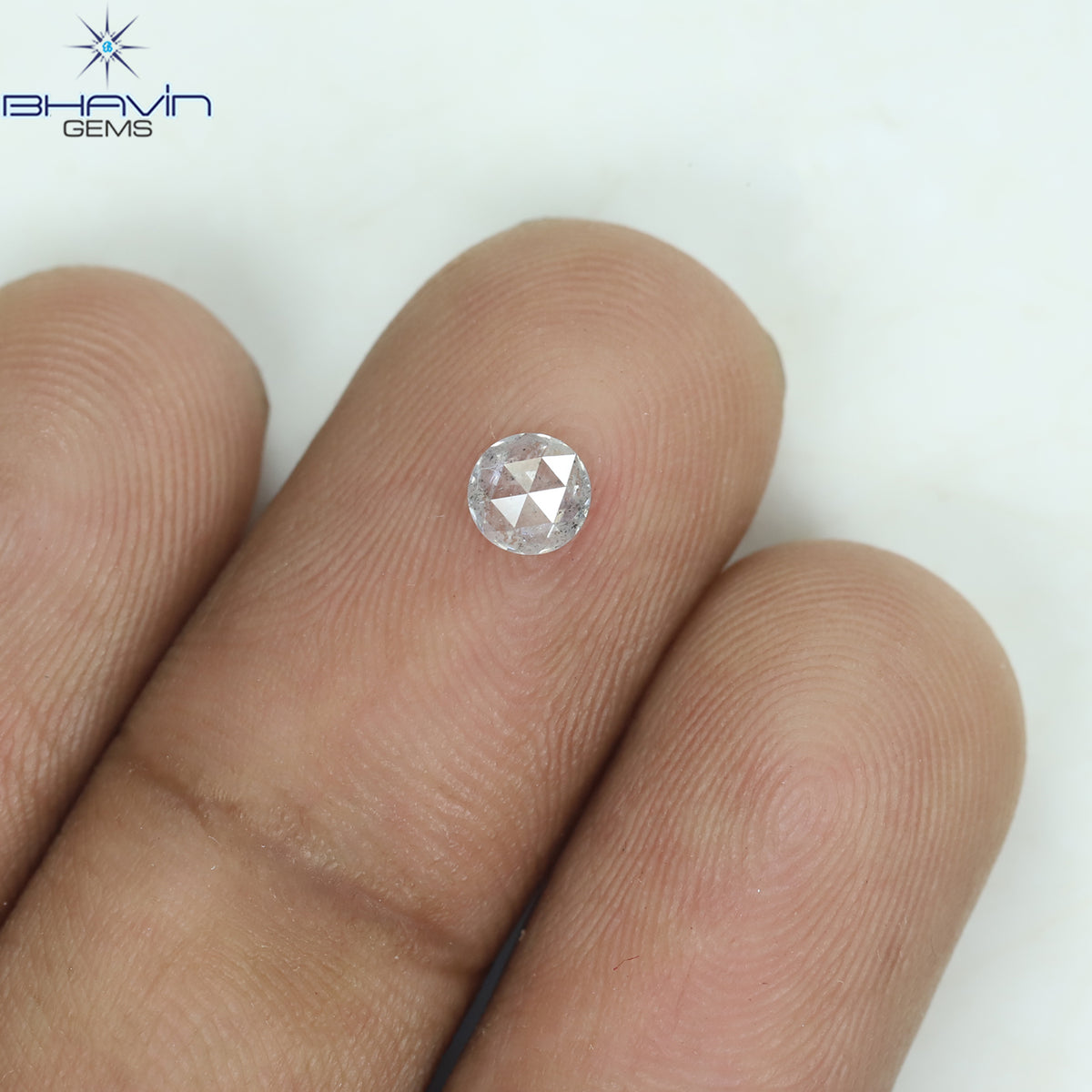 0.18 CT ラウンド ローズ カット シェイプ 天然ダイヤモンド ピンク色 I2 クラリティ (3.86 MM)