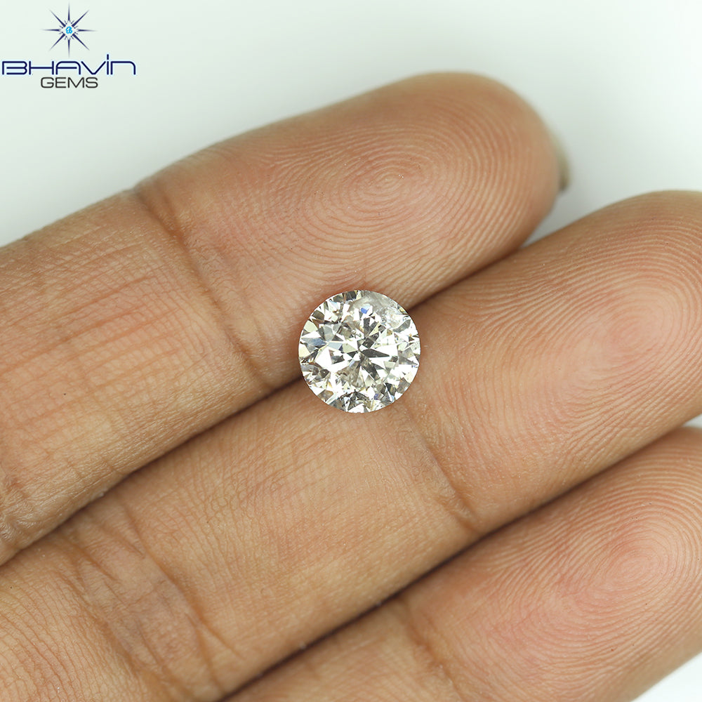 0.44 CT ラフシェイプ ナチュラル ダイヤモンド ブラック グレー (ソルト アンド パッパー) カラー I3 クラリティ (4.95 MM)