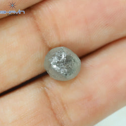 2.92 CT Rough Shape Natural Diamond Salt And Pepper Color I3 Clarity (7.54 MM)