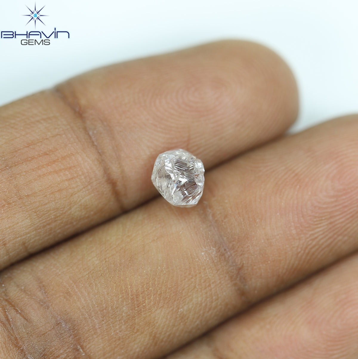 1.33 CT Natural Rough Diamond Pink Color Clarity SI (5.91 MM)