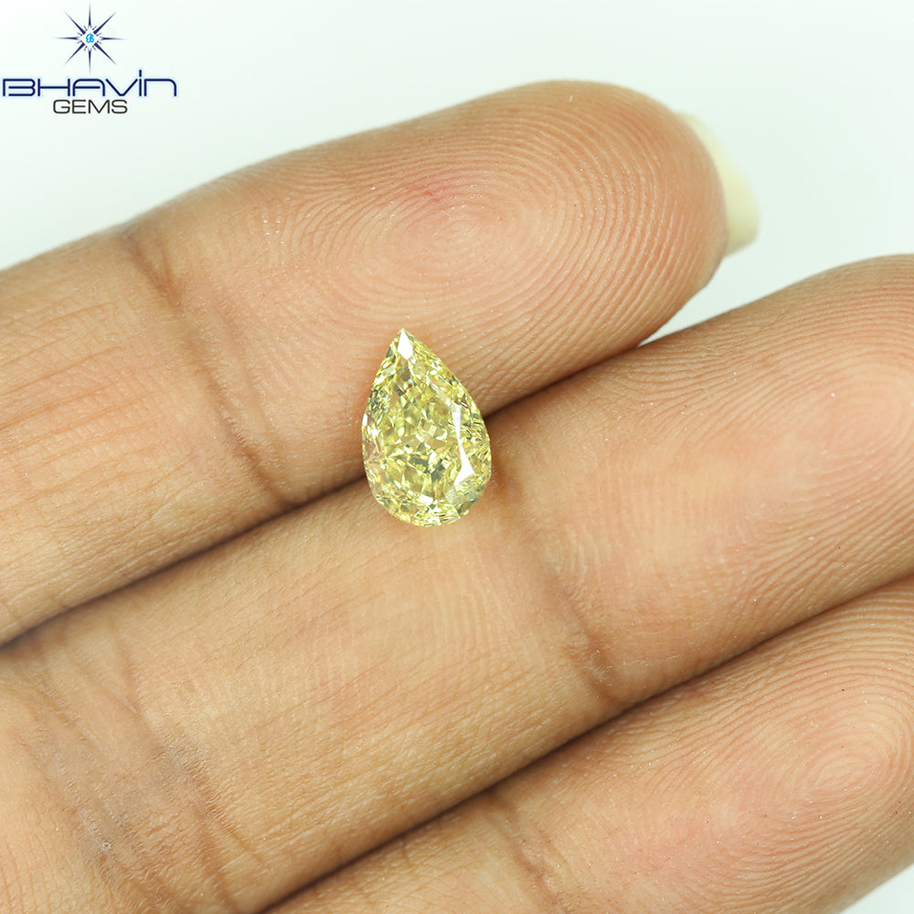 GIA認定 1.27 CT クッションダイヤモンド イエローカラー 天然ダイヤモンド VS1 クラリティ (5.97 MM)