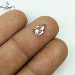 0.48 CT Pear Shape Natural Diamond Pink Color I2 Clarity (7.53 MM)