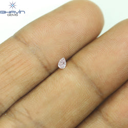 0.07 CT ペアシェイプ 天然ダイヤモンド ピンクカラー SI1 クラリティ (3.52 MM)