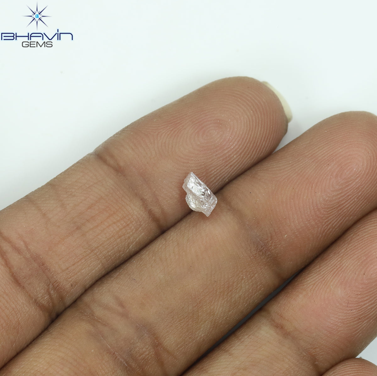 0.59 CT Natural Rough Diamond Pink Color Clarity SI (5.56 MM)