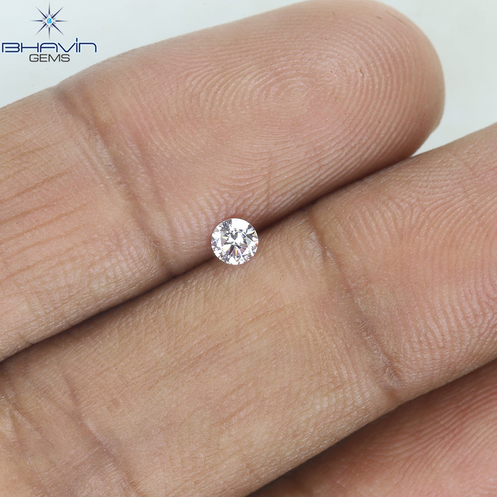 0.18 CT ラウンド ローズ カット シェイプ 天然ダイヤモンド ピンク色 I2 クラリティ (3.86 MM)