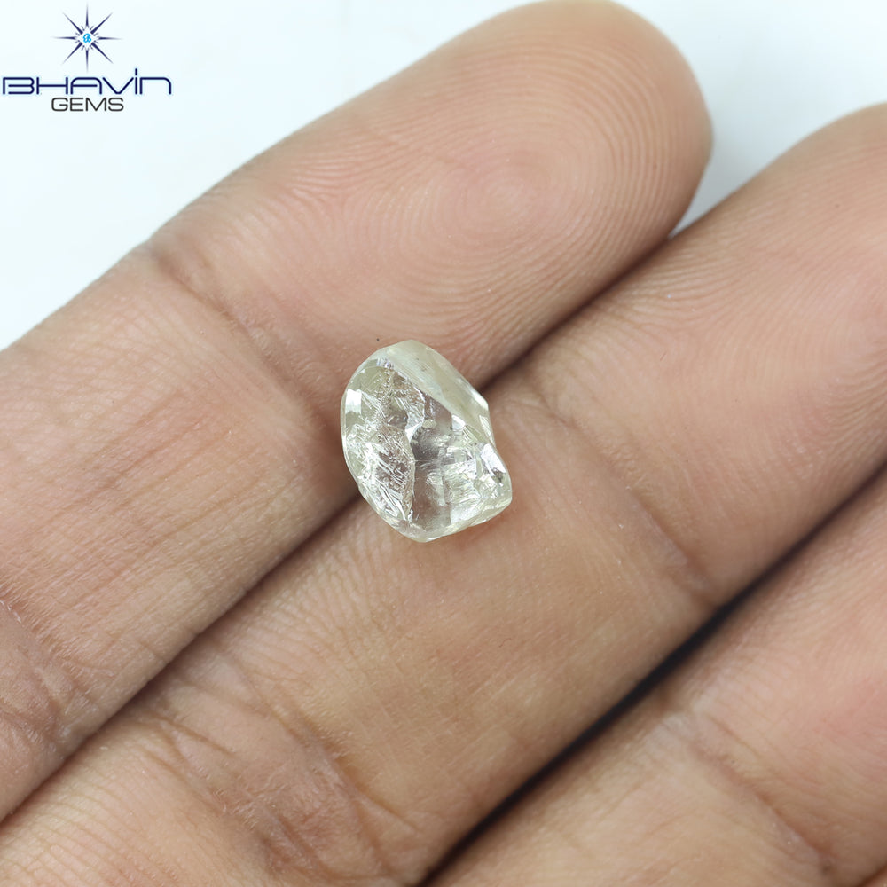 2.24 CT Rough Shape Natural Loose Diamond White (M) Color SI1 Clarity (8.52 MM)