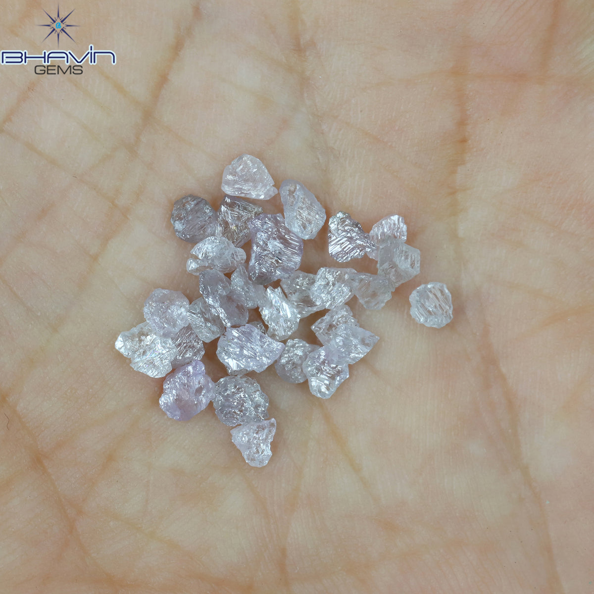 2.53 CT/29 Pcs Natural Rough Diamond Pink Color Clarity Fleat (4.45 MM)
