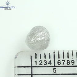 1.21 CT Rough Shape Natural Diamond White Color I3 Clarity (4.94 MM)