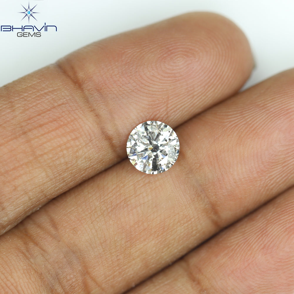 1.02 CT Round Shape Natural Diamond White Color I2 Clarity (6.30 MM)