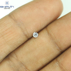 0.18 CT ラウンド ローズ カット シェイプ 天然ダイヤモンド ピンク色 I2 クラリティ (3.86 MM)