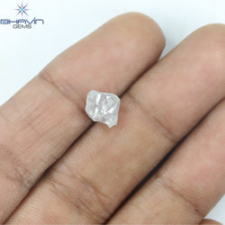 1.87 CT Rough Shape Natural Loose Diamond White (M) Color VS2 Clarity (7.60 MM)