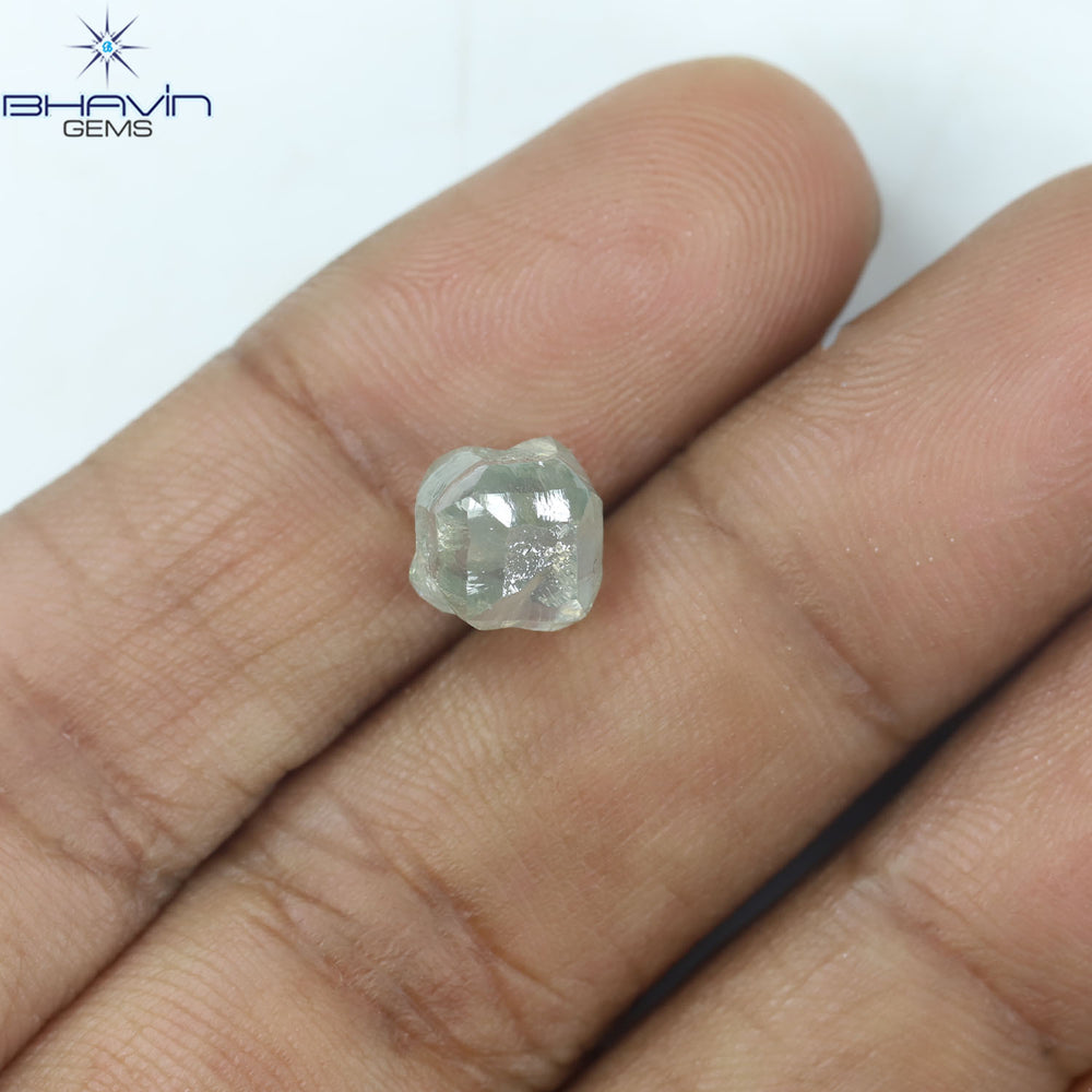 3.28 CT Rough Shape Natural Loose Diamond Green (M) Color VS2 Clarity (7.66 MM)