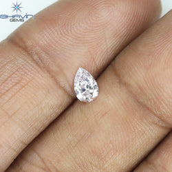GIA Certified 0.27 CT Pear Diamond Pink Color Natural Loose Diamond (5.48 MM)