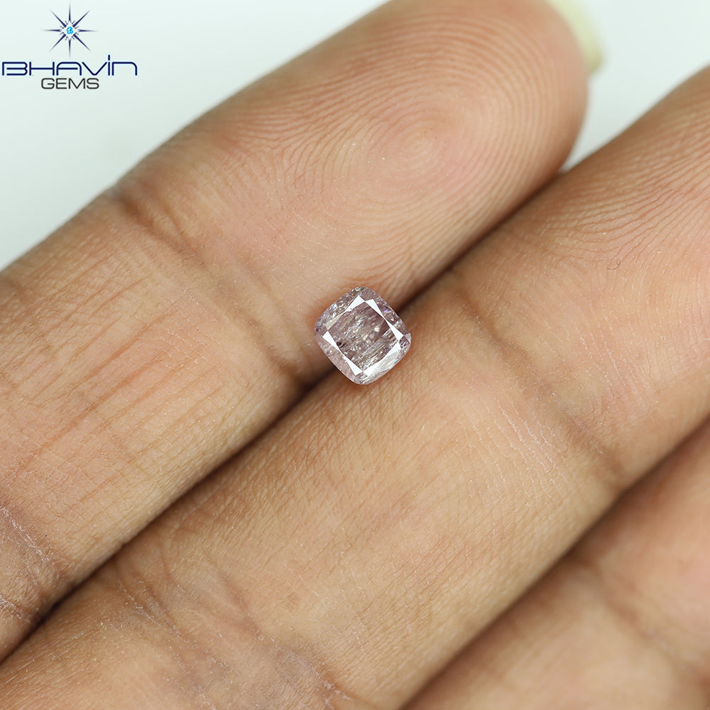 0.40 CT Radiant Diamond Natural Pink Color I3 Clarity (4.38 MM)