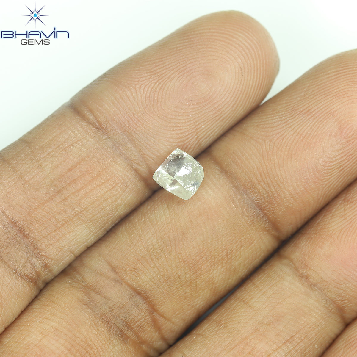 0.97 CT Natural Rough Diamond White Color Clarity VS (5.98 MM)