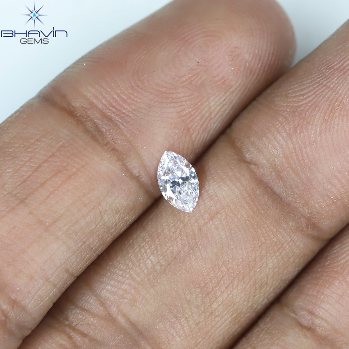 GIA認定 0.27 CT マーキスダイヤモンド ピンクカラー 天然ルースダイヤモンド VS1 クラリティ (6.02 MM)