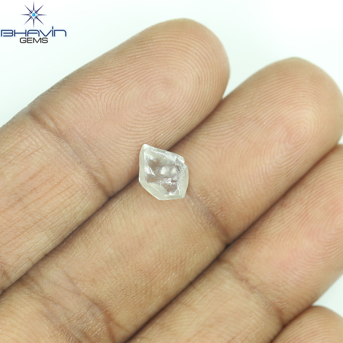 0.91 CT Natural Rough Diamond White Color Clarity VS (7.75 MM)