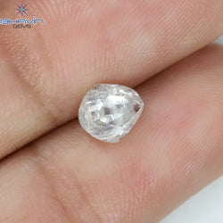 1.10 CT Rough Shape Natural Diamond White Color SI1 Clarity (5.68 MM)