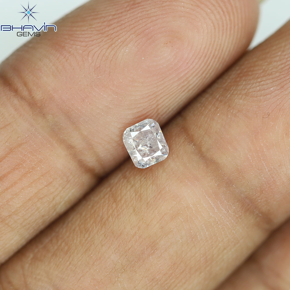 0.36 CT Cushion Diamond Natural Pink Color I3 Clarity (4.10 MM)