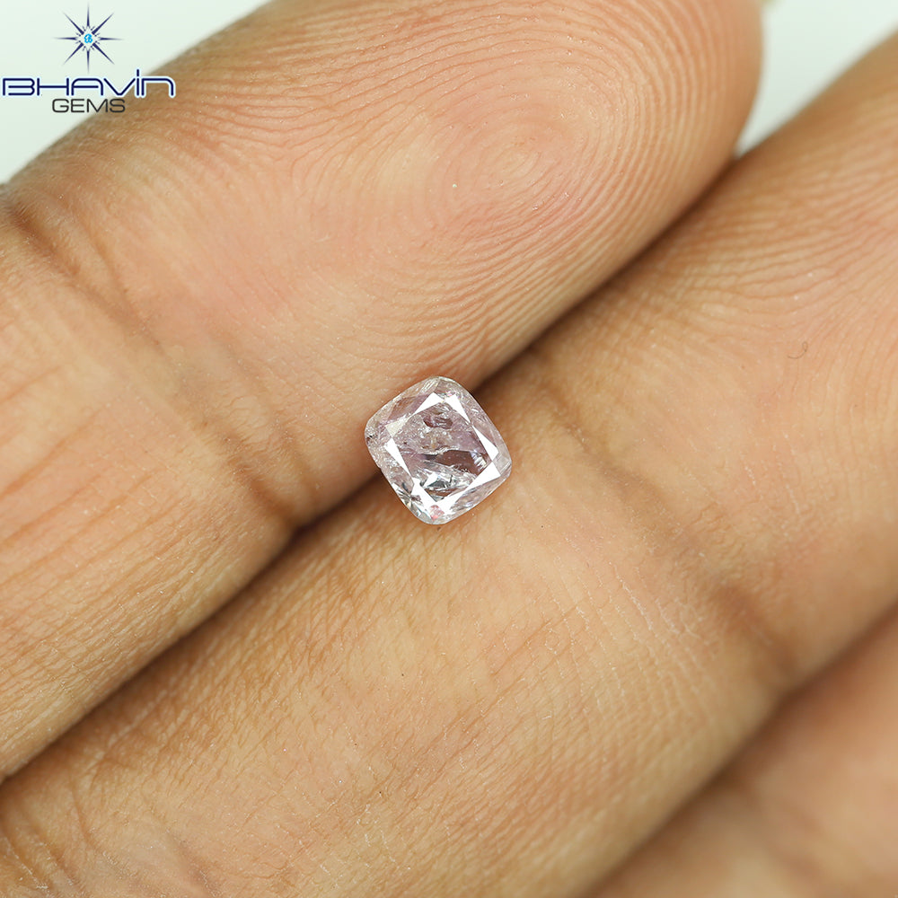 0.29 CT Cushion Diamond Natural Pink Color I3 Clarity (4.22 MM)