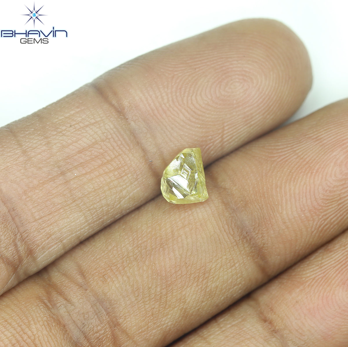 1.12 CT Natural Rough Diamond Enhanced Yellow Color Clarity VS (6.61 MM)