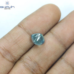 2.93 CT Natural Rough Diamond Enhanced Blue Color Clarity SI (7.97 MM)