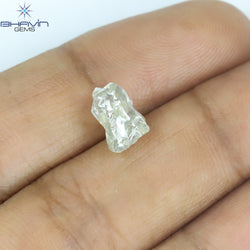 1.07 CT ラフシェイプ ナチュラル ダイヤモンド ソルト アンド ペッパー カラー I3 クラリティ (7.22 MM)