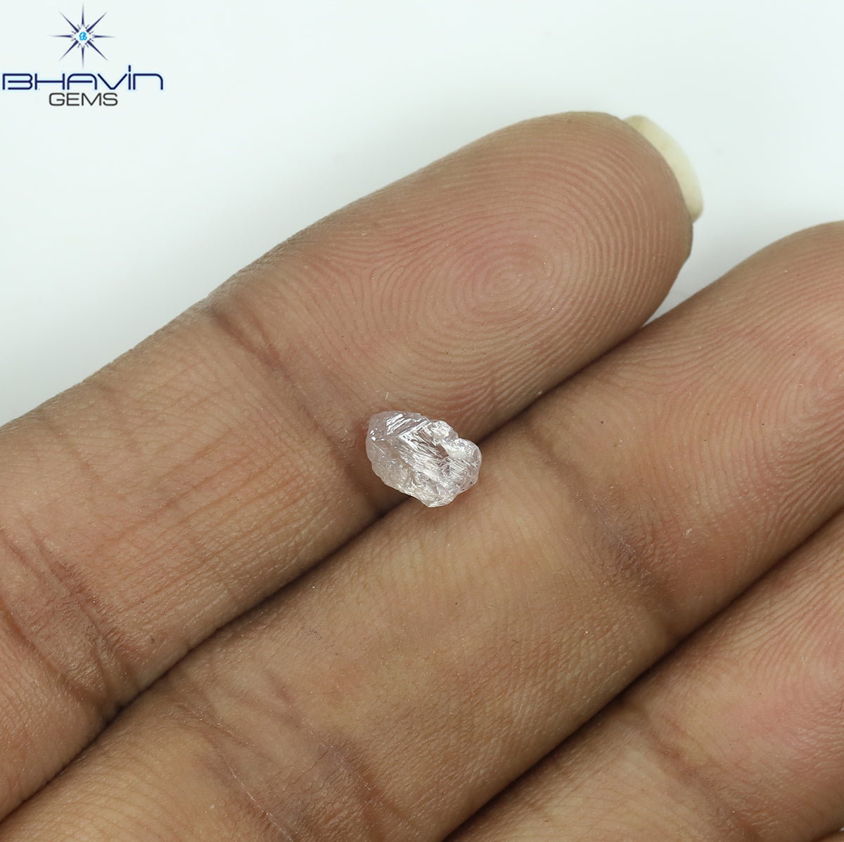 0.63 CT Natural Rough Diamond Pink Color Clarity VS (6.23 MM)