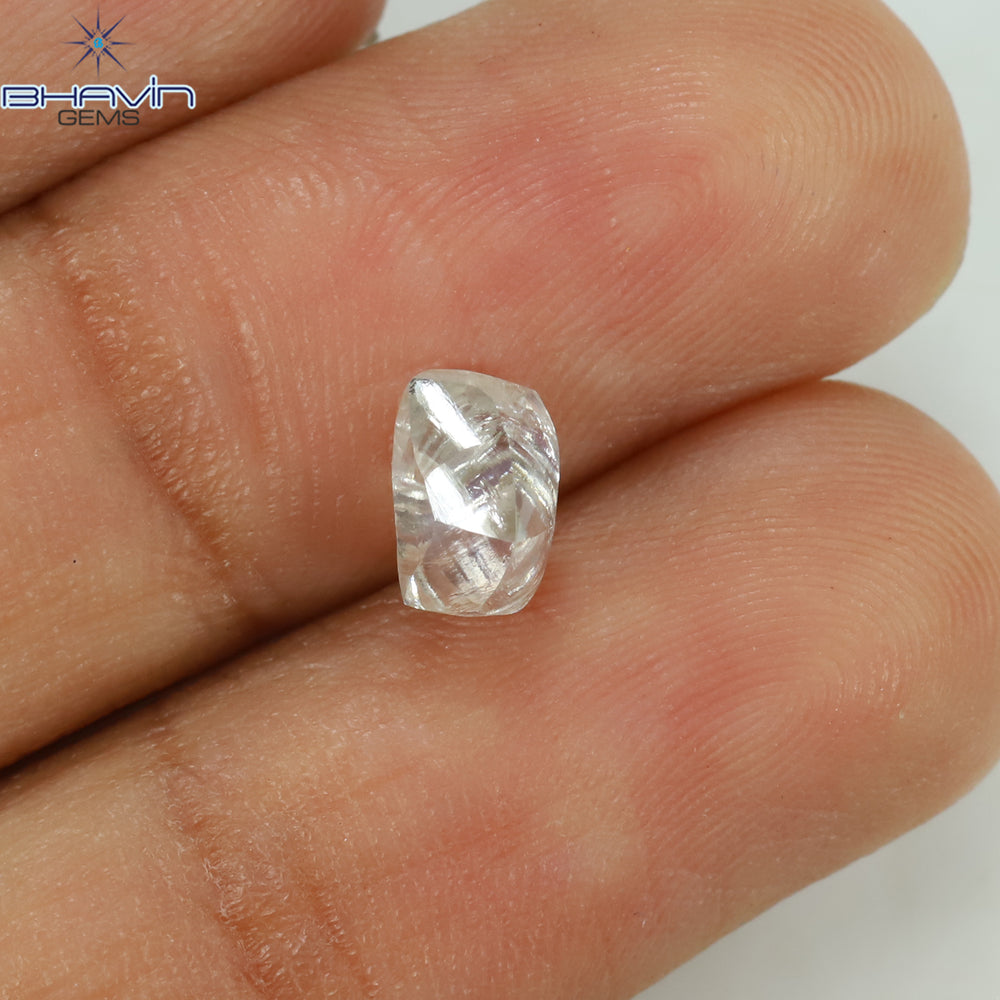 0.96 CT Rough Shape Natural Diamond White Color VS2 Clarity (6.67 MM)