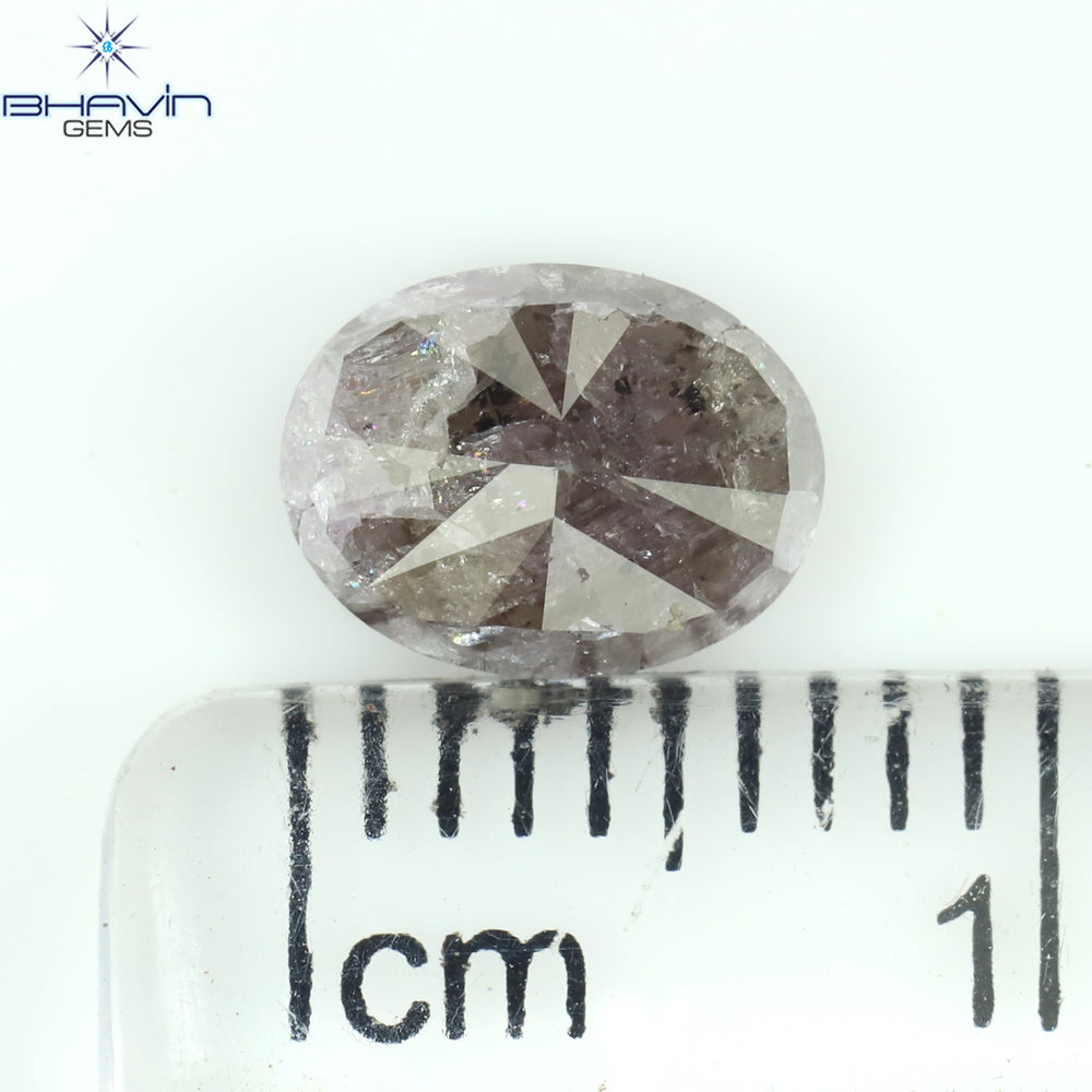 1.38 CT Oval Shape Natural Diamond Pink Color I3 Clarity (7.25 MM)