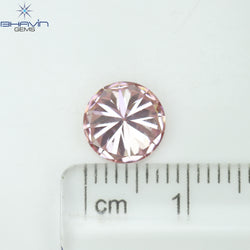 GIA Certified 2.01 CT Round Diamond Enhanced Purplish Pink Color SI1 Clarity (8.08 MM)