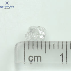 0.90 CT ラフ シェイプ ナチュラル ダイヤモンド ホワイト カラー VS1 クラリティ (5.95 MM)