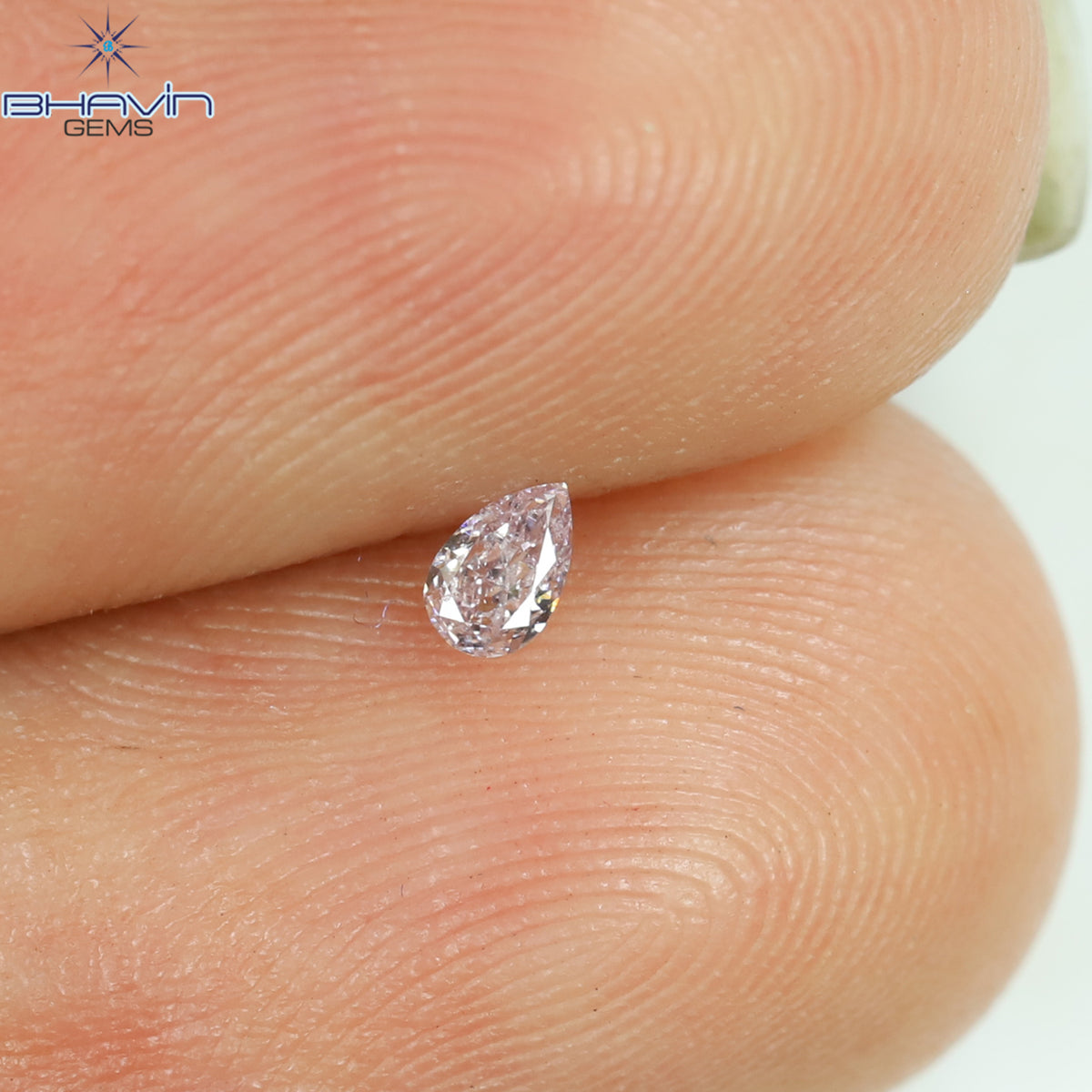 0.06 CT Pear Shape Natural Diamond Pink Color VS2 Clarity (3.12 MM)