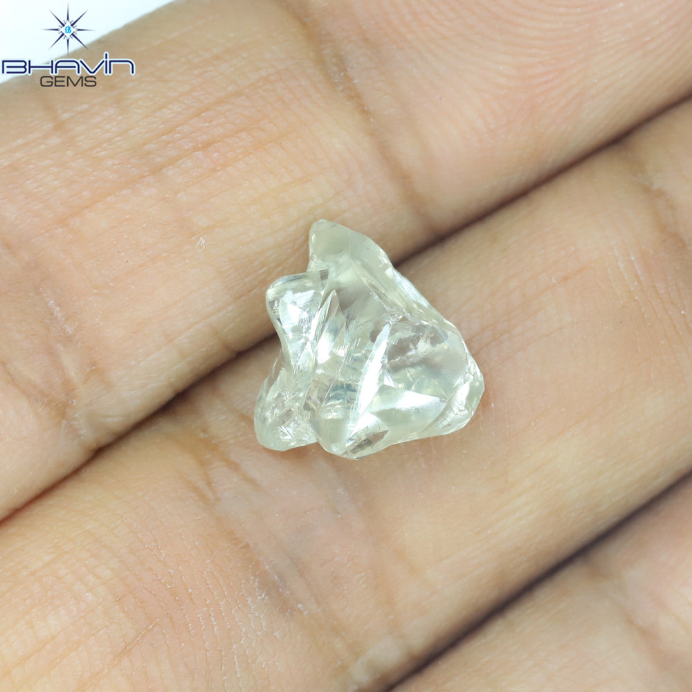 3.70 CT Rough Shape Natural Diamond White Color VS2 Clarity (11.05 MM)