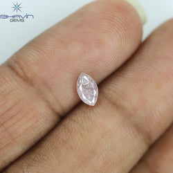 0.40 CT Marquise Diamond Natural Pink Color I3 Clarity (6.22 MM)