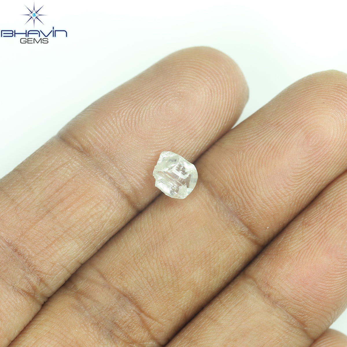 0.95 CT Natural Rough Diamond White Color Clarity VS (6.33 MM)