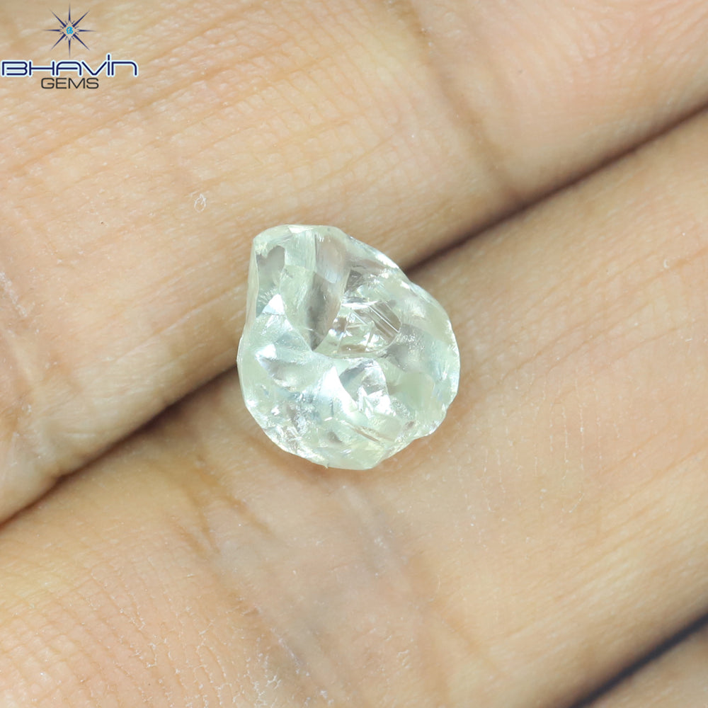 2.31 CT Rough Shape Natural Diamond White Color VS2 Clarity (8.22 MM)