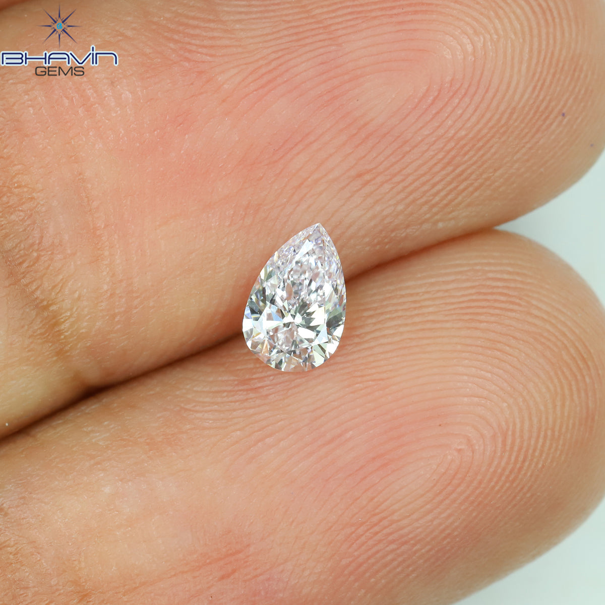 0.27 CT Natural Pear Diamond Faint Pink Color Clarity VS1 (5.45 MM)