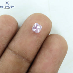 0.55 CT Cushion Shape Natural Diamond Pink Color I3 Clarity (4.35 MM)