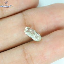 1.47 CT Rough Shape Natural Diamond White Color VS2 Clarity (8.16 MM)